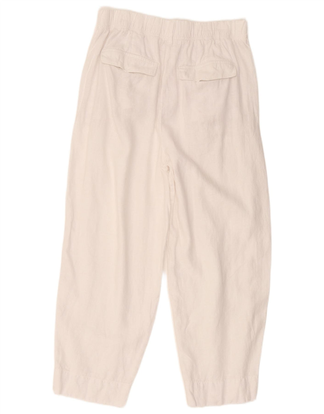 Marks & Spencer Womens Cropped Trousers UK 14 Large W32 L25 White