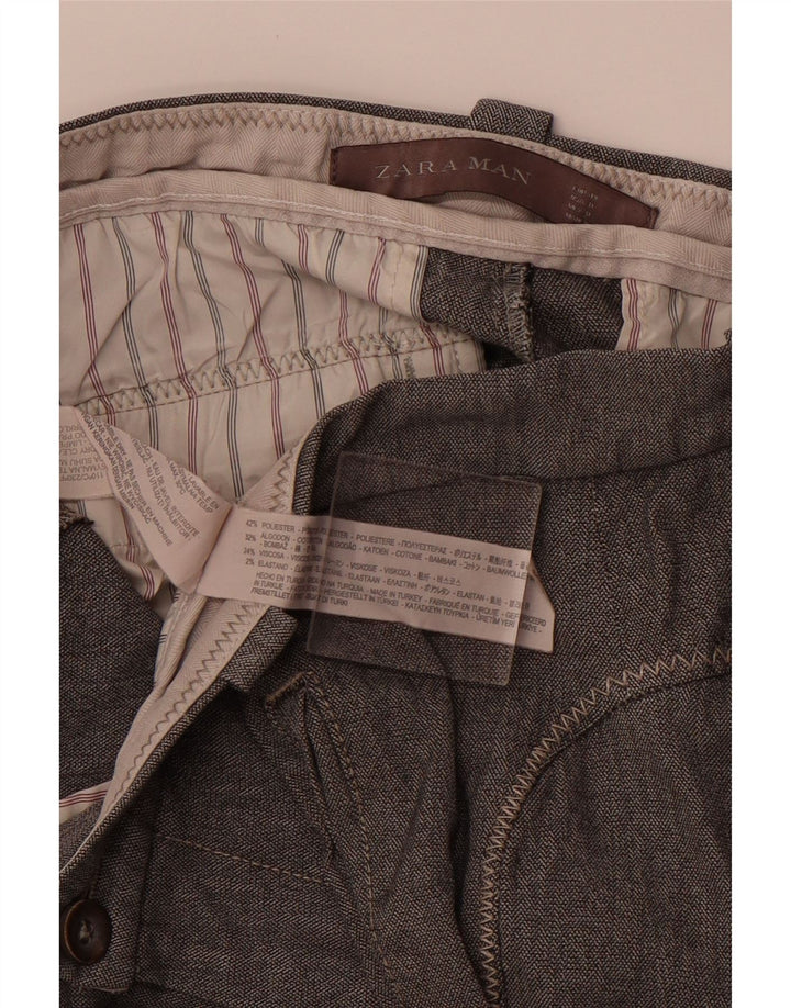 ZARA Joggers til mænd Chinobukser EU 40 Medium W31 L28 Grå Polyester