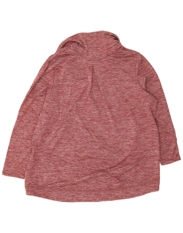 Eddie Bauer Dame Oversized Sweatshirt Jumper UK 20 2XL Rød Flecked