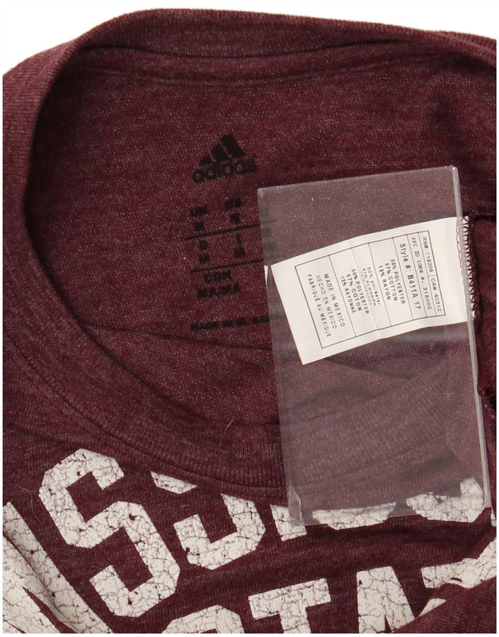 Adidas Herre Grafisk Top Langærmet Medium Burgundy