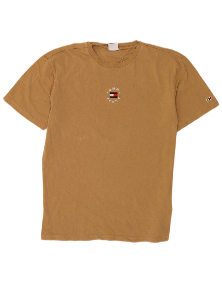 Tommy Hilfiger Herre T-Shirt Top Lille Brun Bomuld