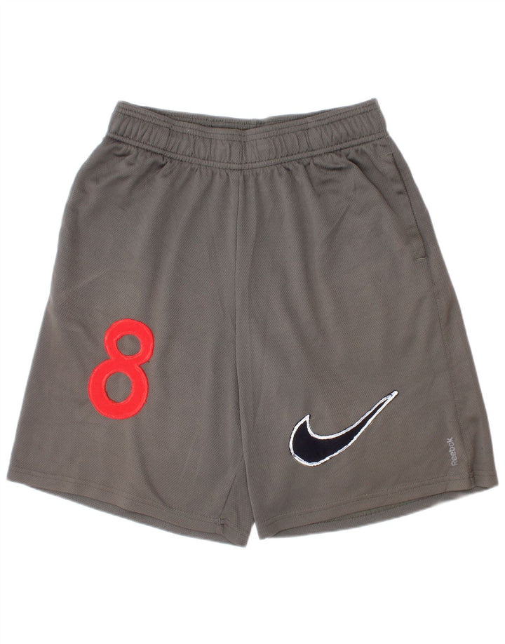 Nike drenge grafiske sportsshorts 10-11 år mellemgrå polyestersport