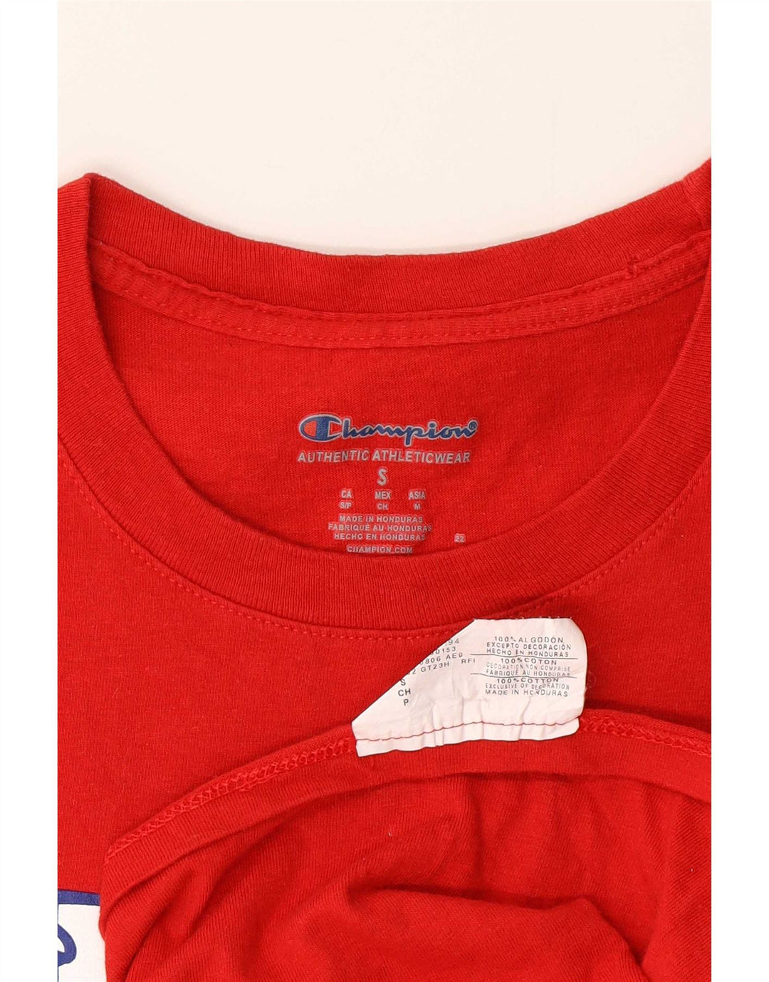 Champion Herre grafisk T-shirt top lille rød bomuld