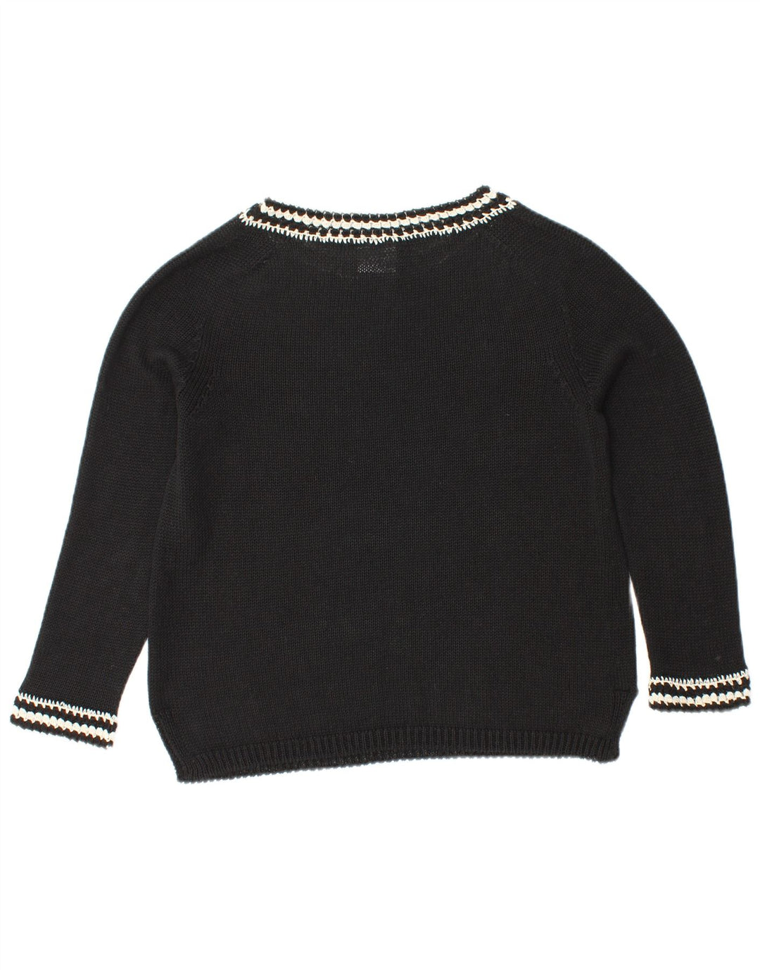 MAX MARA Womens Crop Boat Neck Jumper Sweater UK 10 Small Black