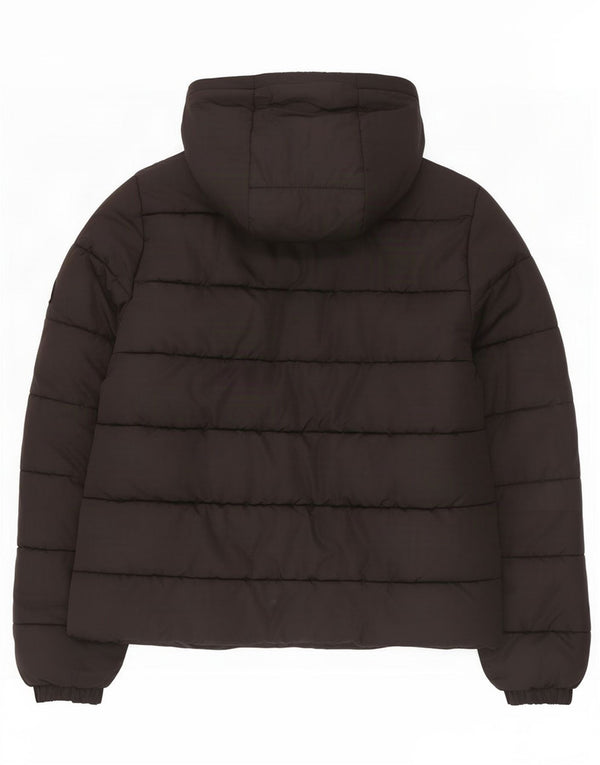 Superdry Polstret hættejakke til kvinder UK 12 Medium Sort Polyester