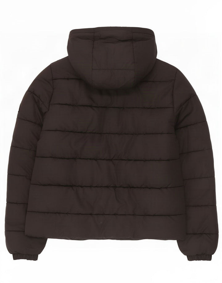 Superdry Polstret hættejakke til kvinder UK 12 Medium Sort Polyester