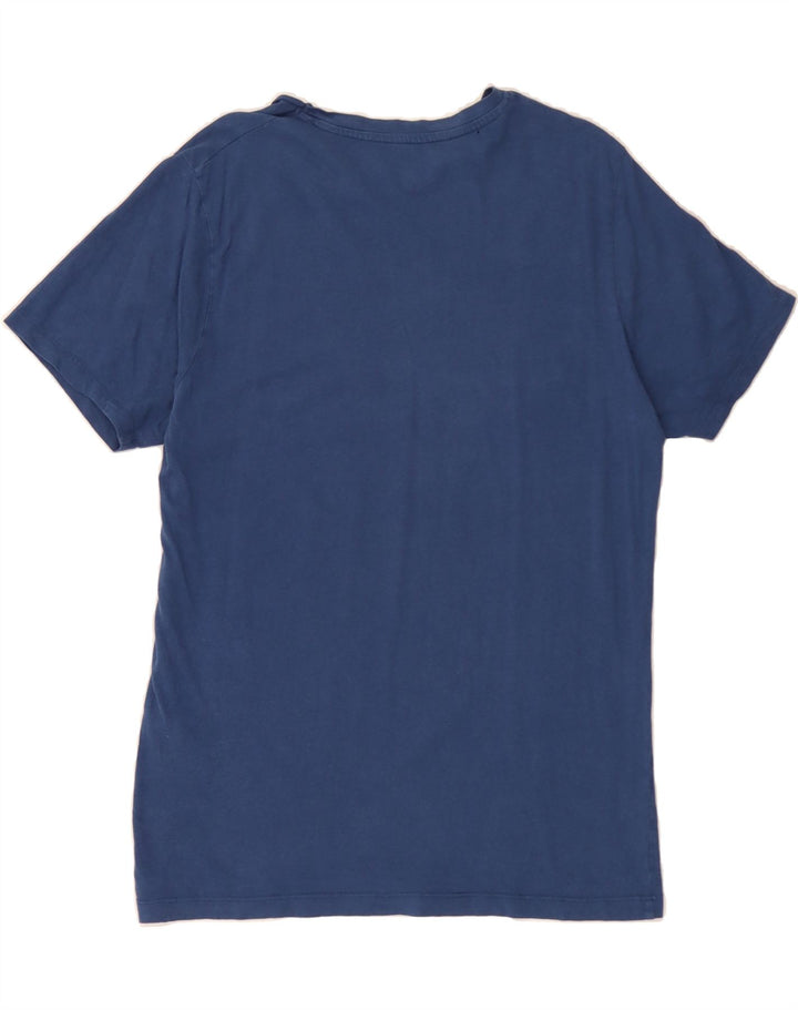 JACK & JONES Mens Graphic T-Shirt Top Medium Navy Blue Cotton Vintage Jack & Jones and Second-Hand Jack & Jones from Messina Hembry 