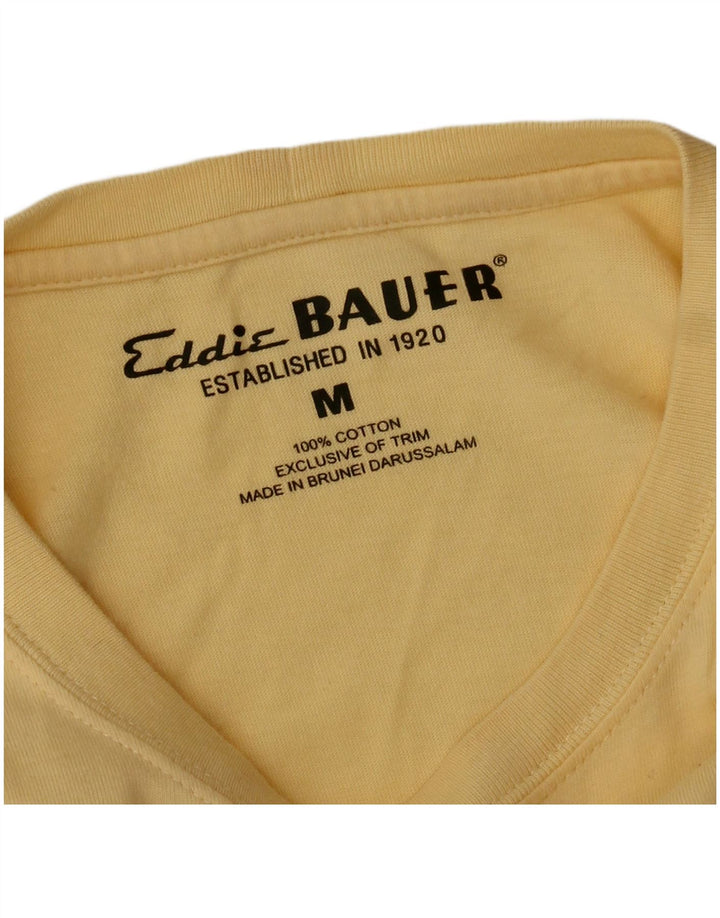 Eddie Bauer Herre T-Shirt Top Medium Gul Bomuld