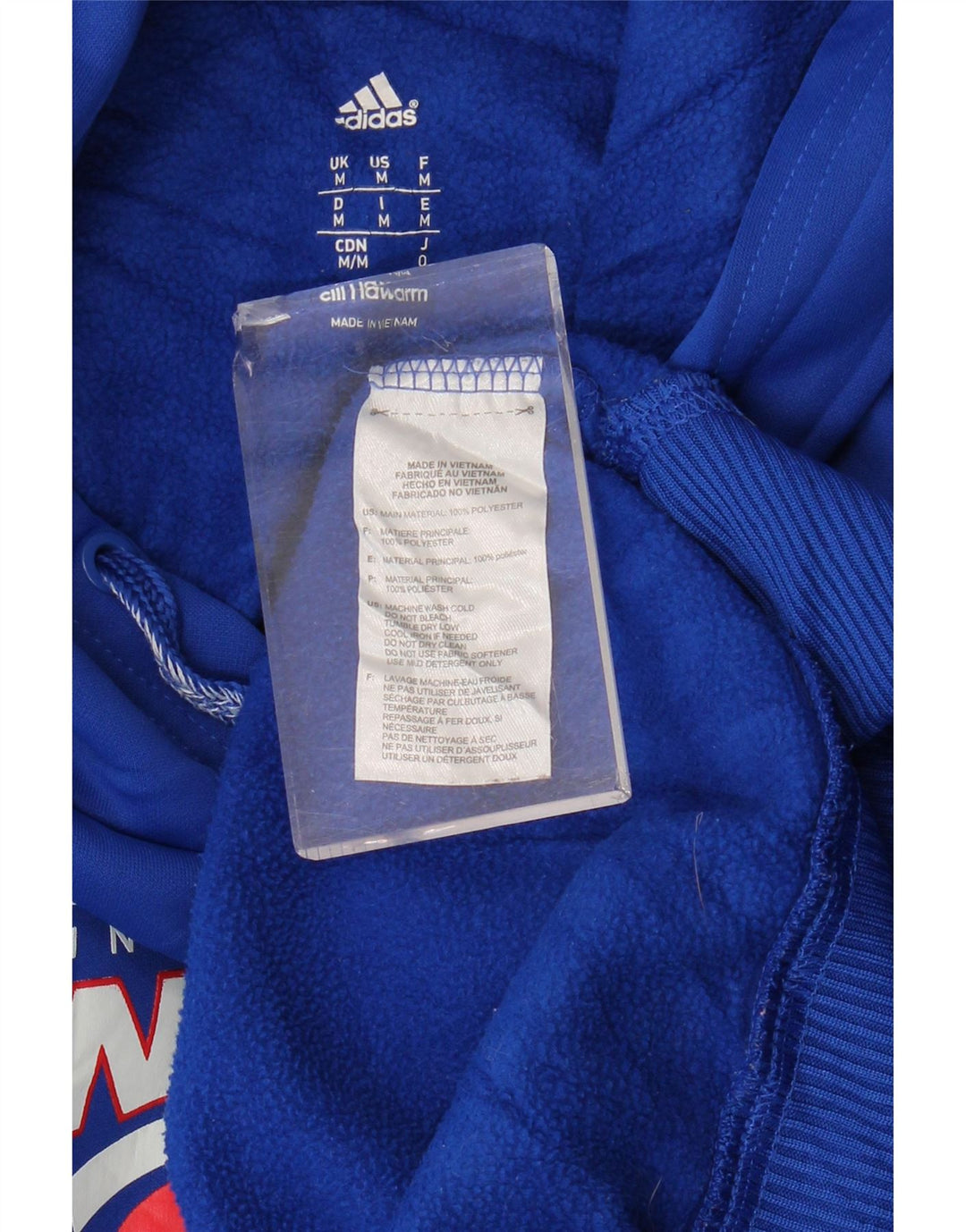 Adidas Herre Panthers Graphic Hoodie Jumper Medium Blue Polyester