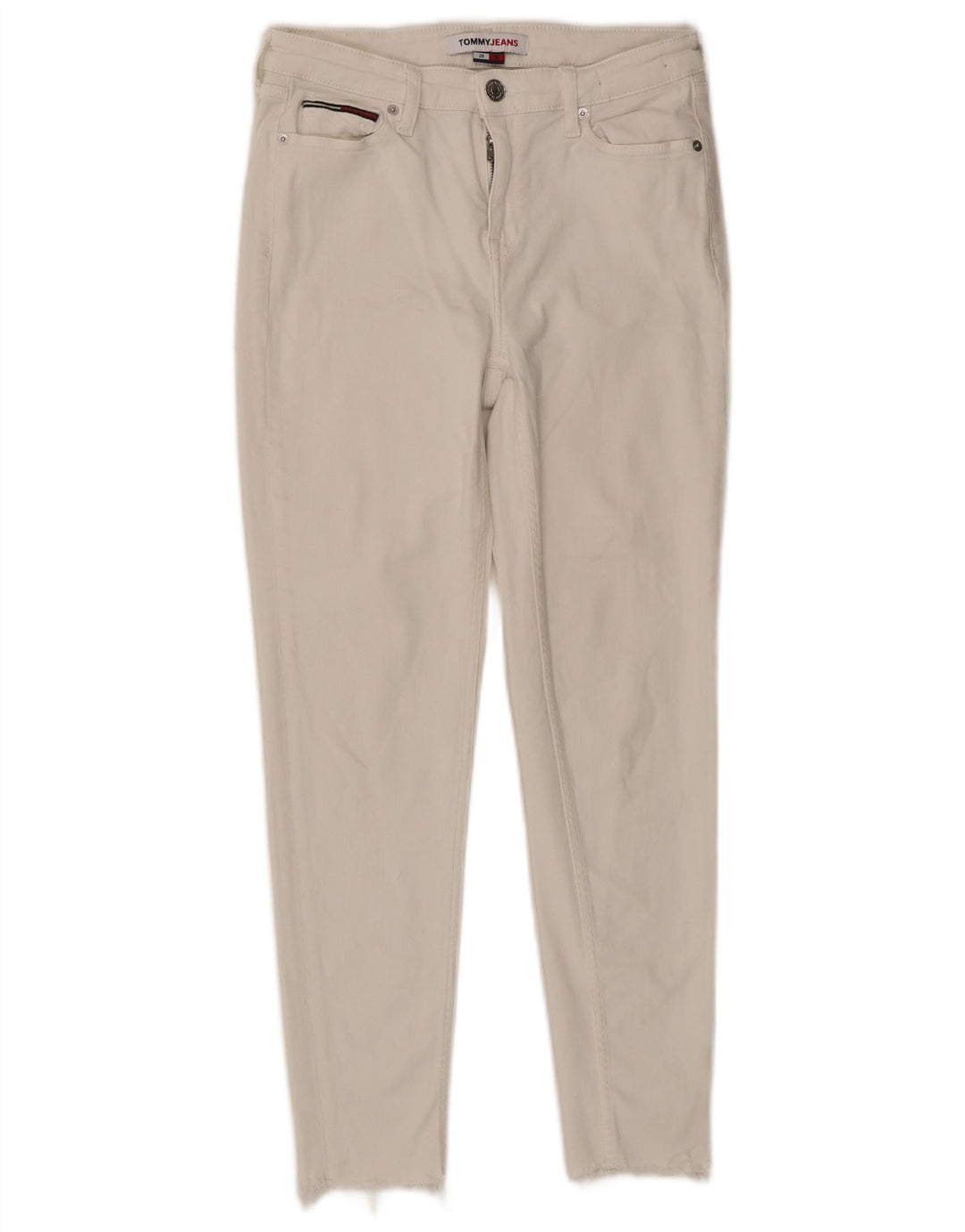 Tommy Hilfiger Kvinder Cropped Jeans W28 L25 Hvid Bomuld