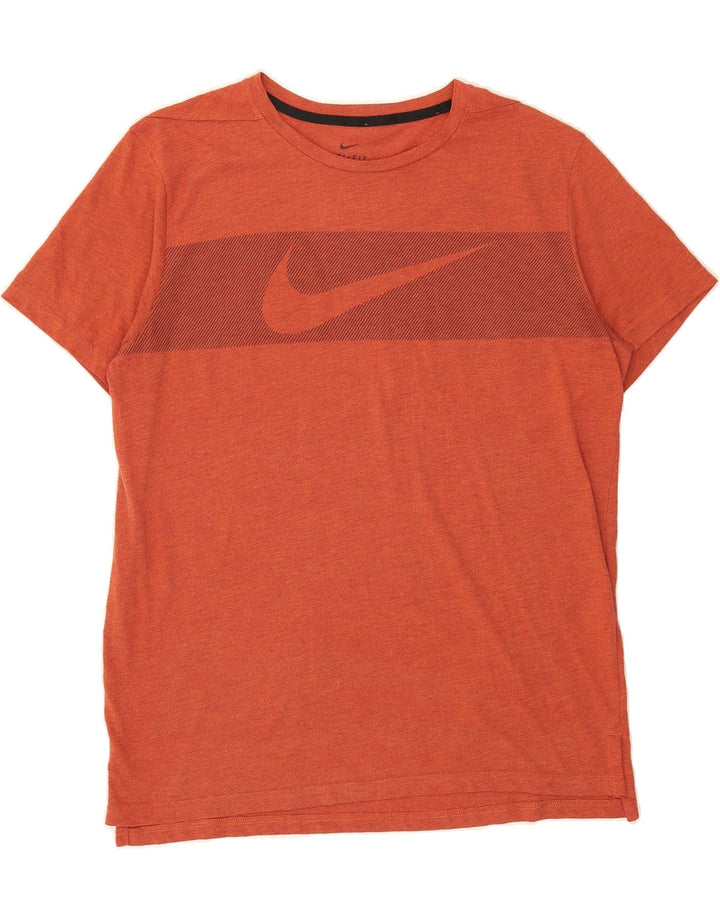 NIKE Mens Dri Fit Graphic T-Shirt Top Large Maroon Cotton Vintage Nike and Second-Hand Nike from Messina Hembry 
