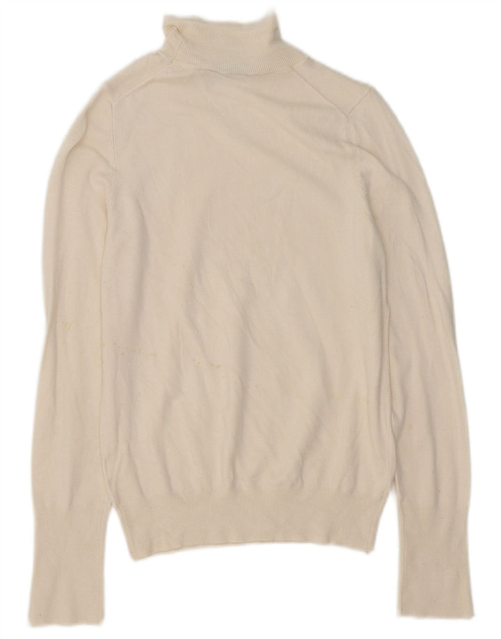 Zara Dame Turtle Neck Jumper Sweater UK 10 Small Beige