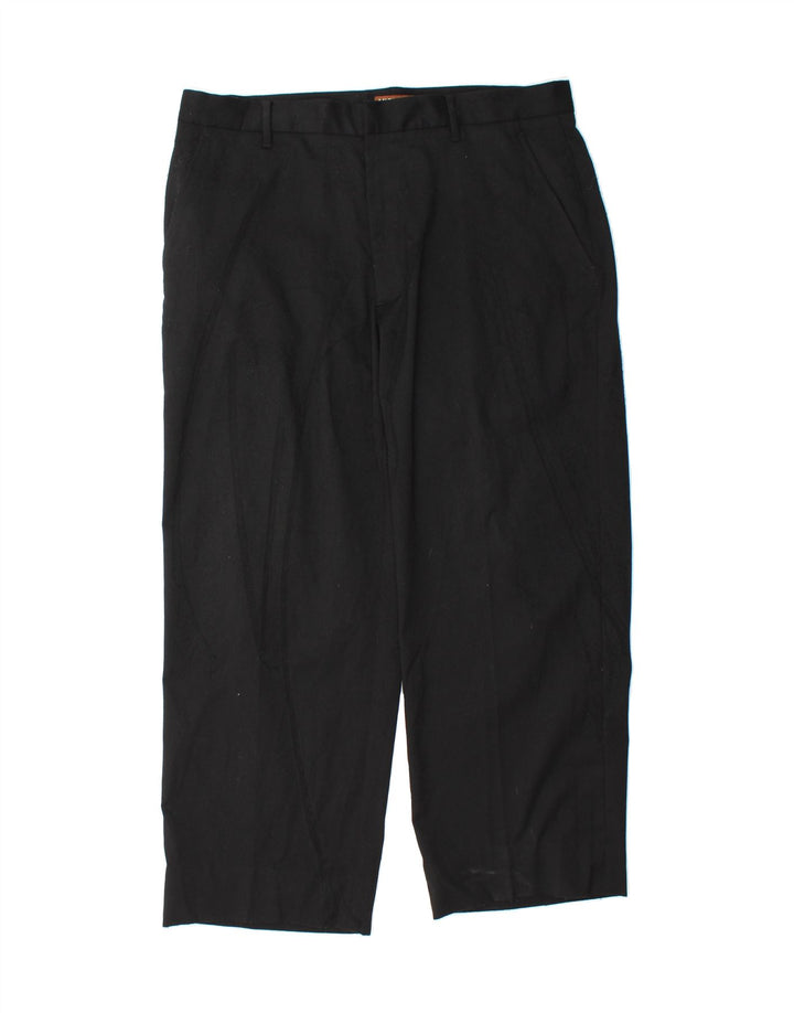 MICHAEL KORS Mens Straight Chino Trousers W34 L27 Black Polyester Vintage Michael Kors and Second-Hand Michael Kors from Messina Hembry 