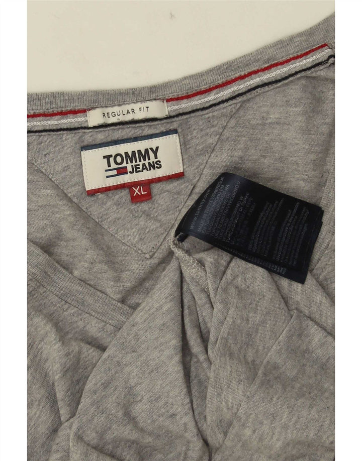 Tommy Hilfiger Herre Regular Fit T-Shirt Top XL Grå Bomuld