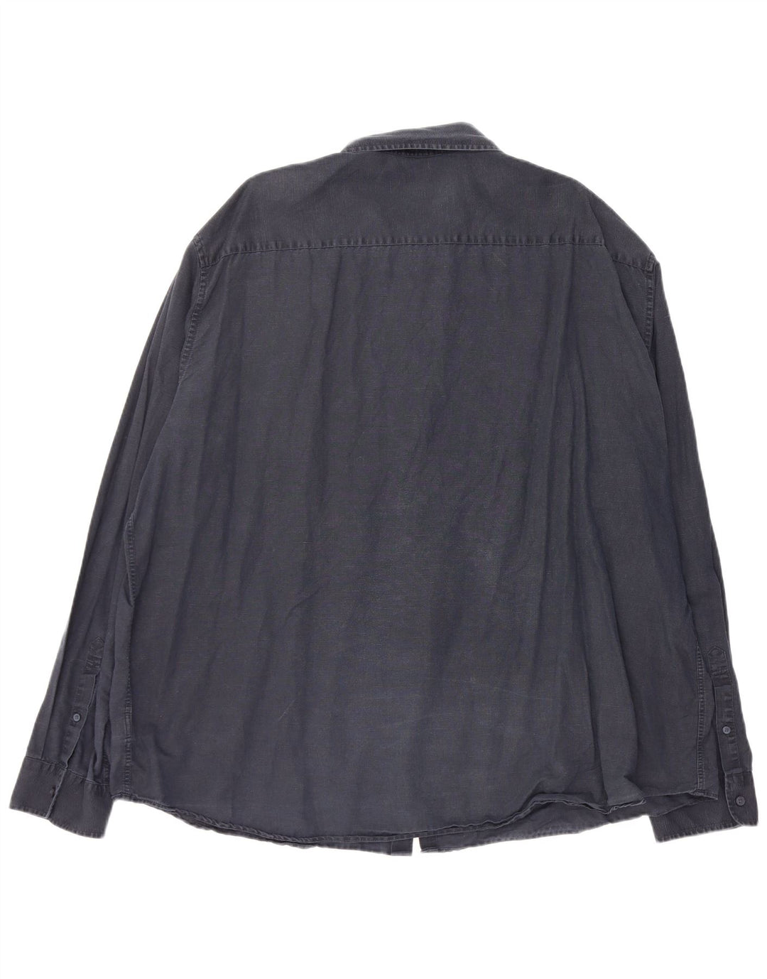 Marks & Spencer Herre Regular Fit skjorte 4XL marineblå hør