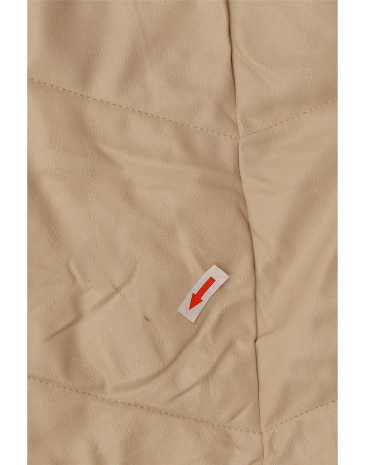 Zara Dame Oversized Polstret Hættejakke UK 6 XS Beige