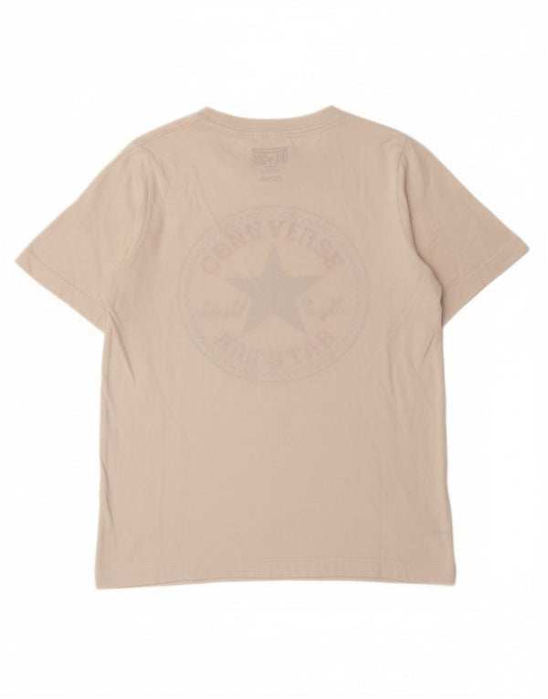 CONVERSE Drenge Grafisk T-Shirt Top 10-11 År Medium Hvid Bomuld