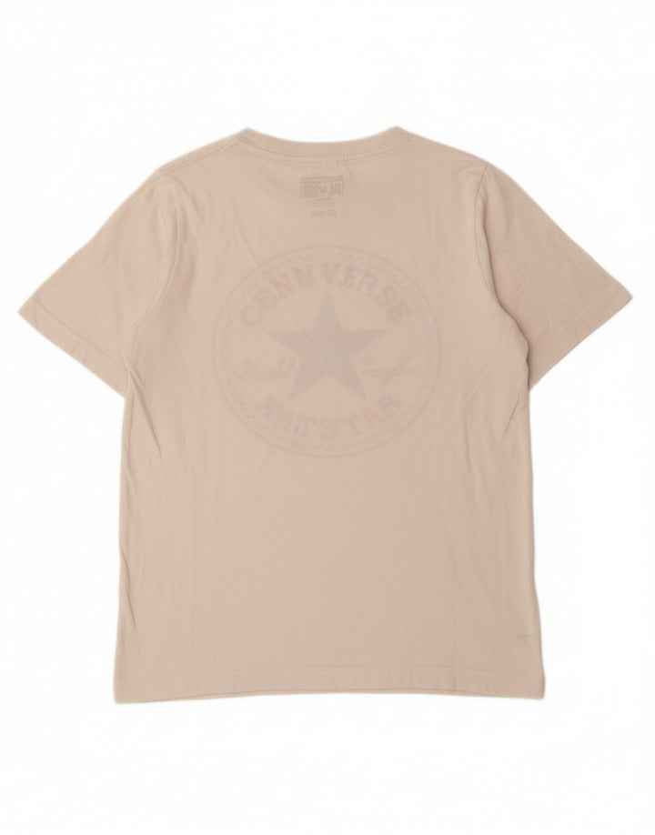 CONVERSE Drenge Grafisk T-Shirt Top 10-11 År Medium Hvid Bomuld