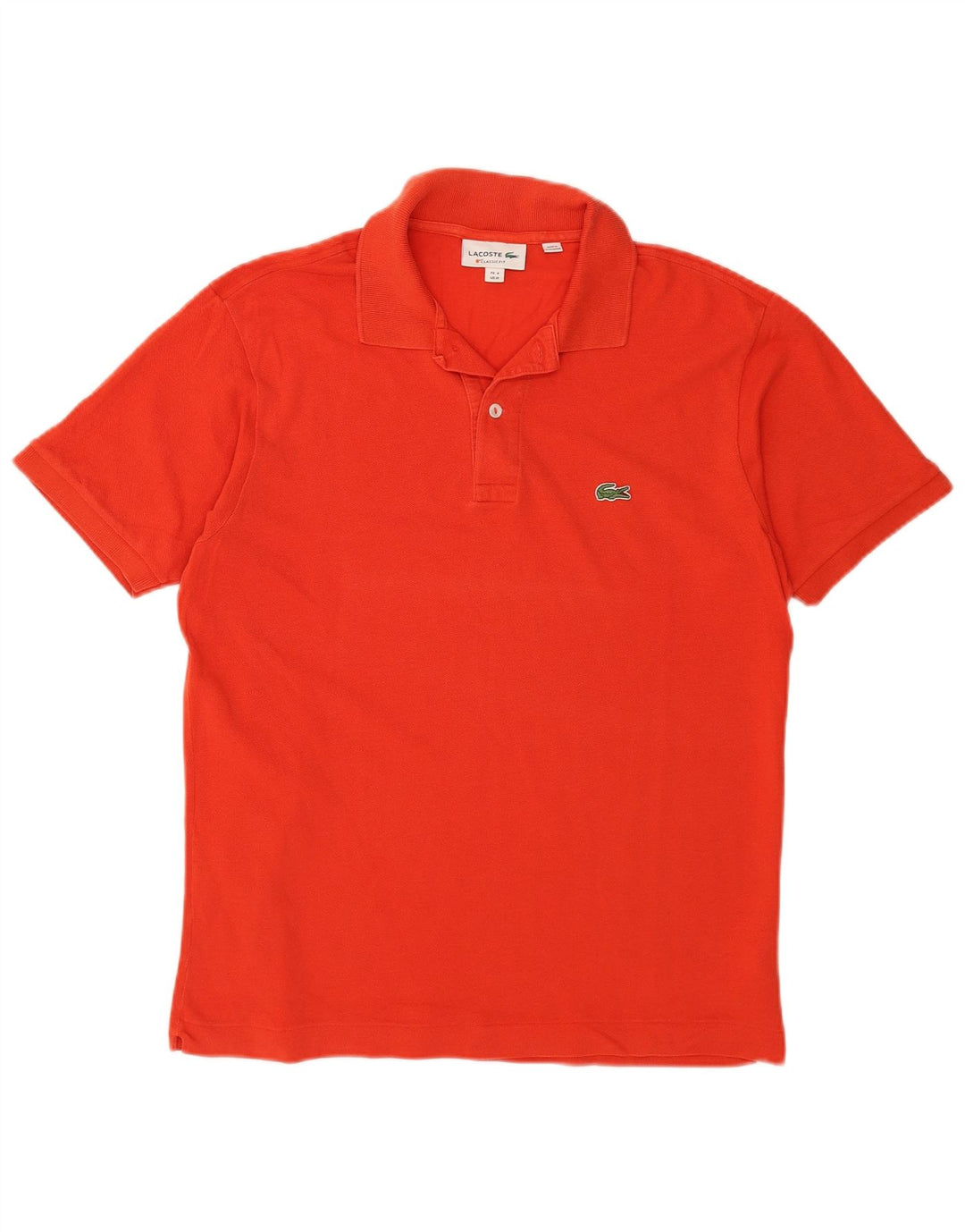 LACOSTE Poloshirt til mænd i klassisk pasform størrelse 4 Medium Orange Bomuld