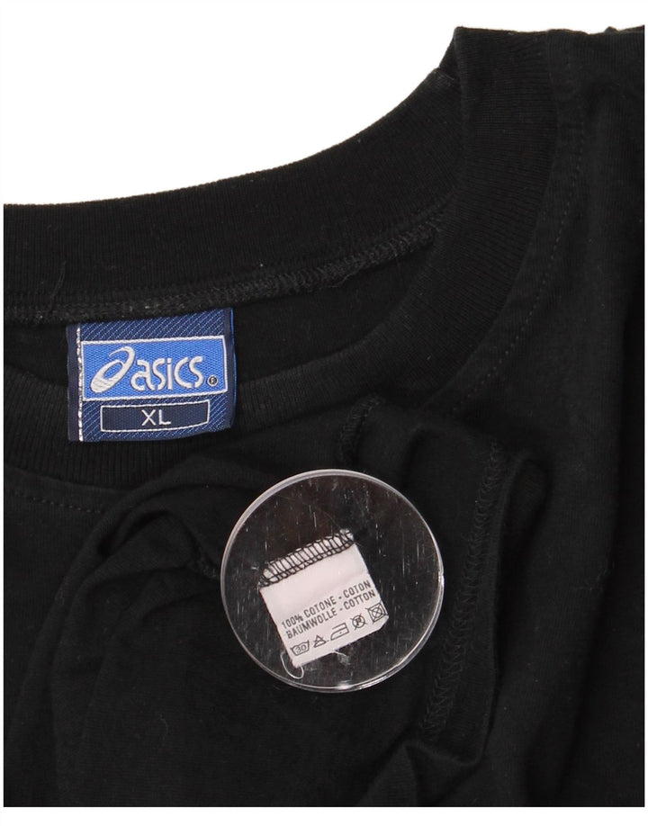 ASICS Herre grafisk T-shirt top XL sort bomuld