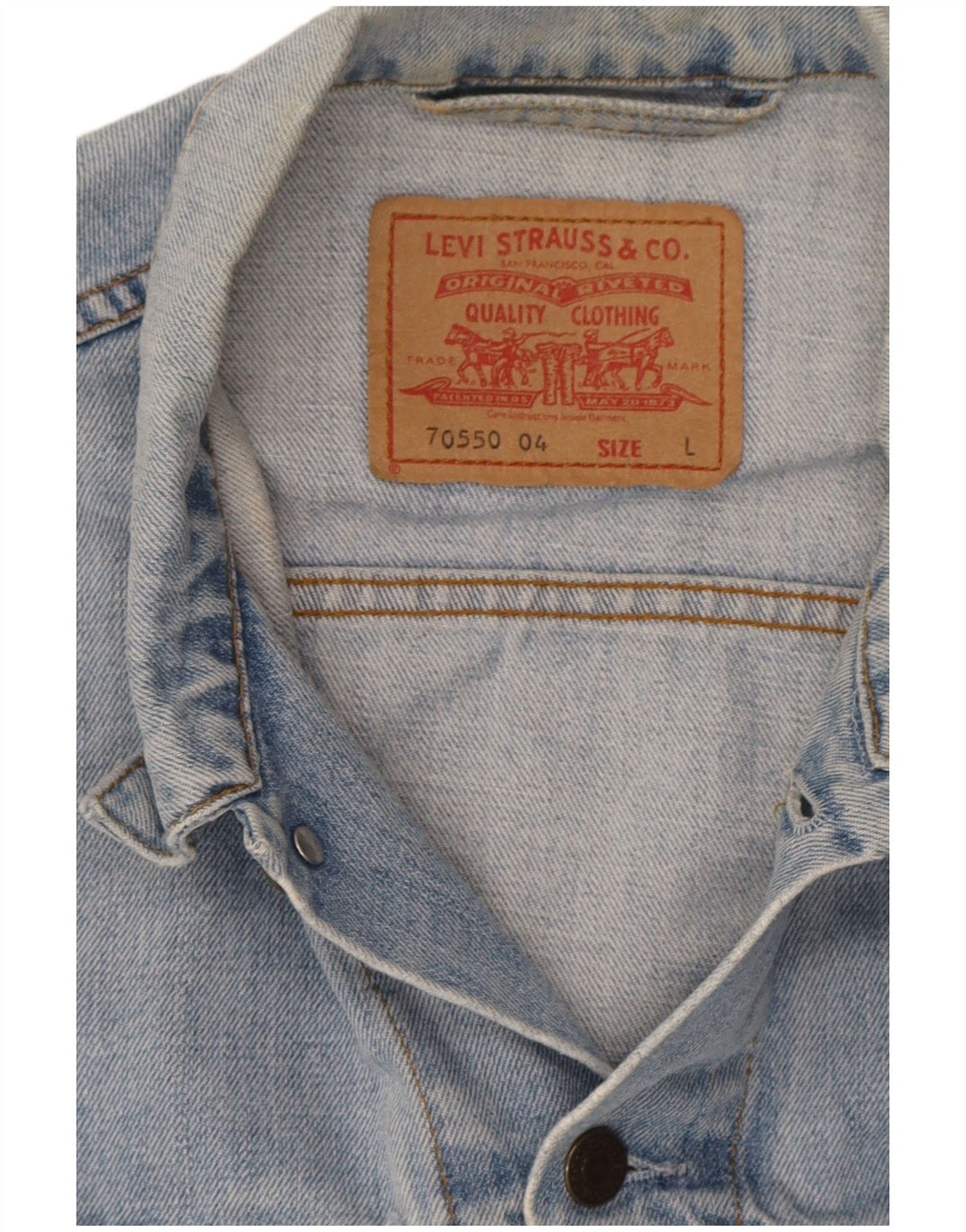 Levi's Herre denimjakke UK 40 Large Blue Cotton