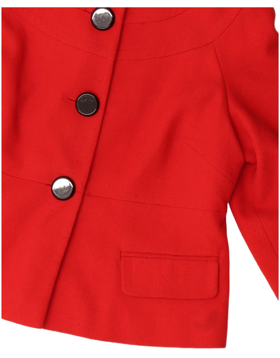 Laura Ashley Dame 3 Button Blazer Jacket UK 16 Large Red Polyester