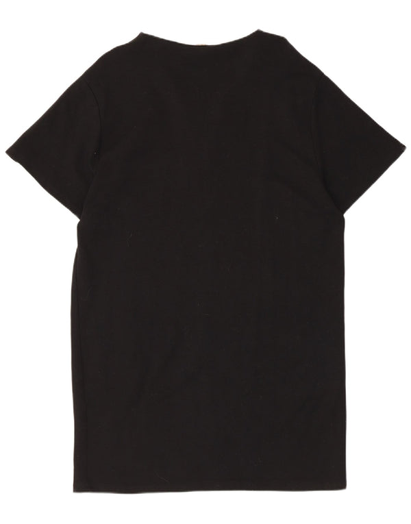 Zara Dame T-Shirt Kjole UK 14 Medium Sort