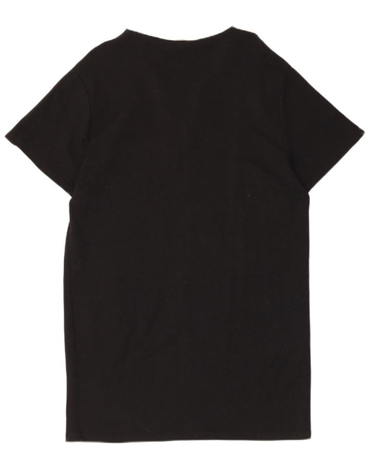 Zara Dame T-Shirt Kjole UK 14 Medium Sort