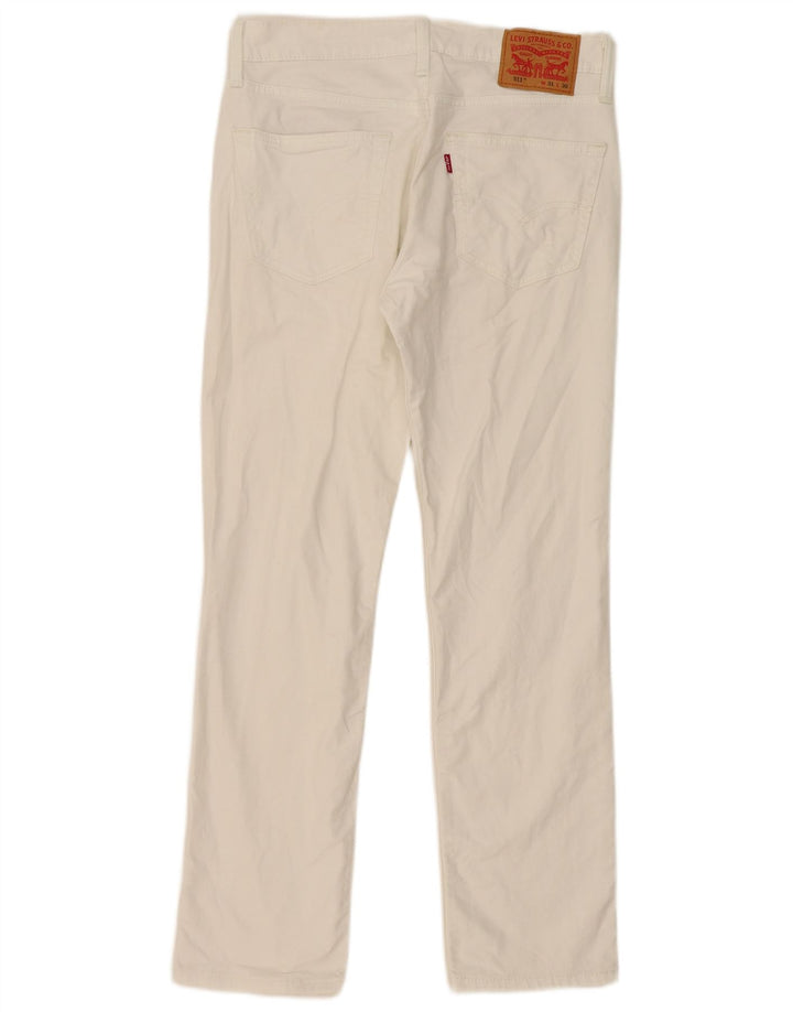 Levi's Womens 511 Slim Jeans W31 L30 Hvid Bomuld