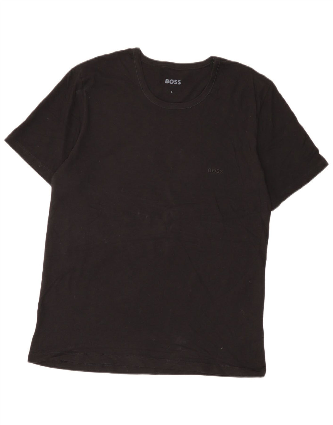 Hugo Boss Herre T-Shirt Top Stor Sort Bomuld