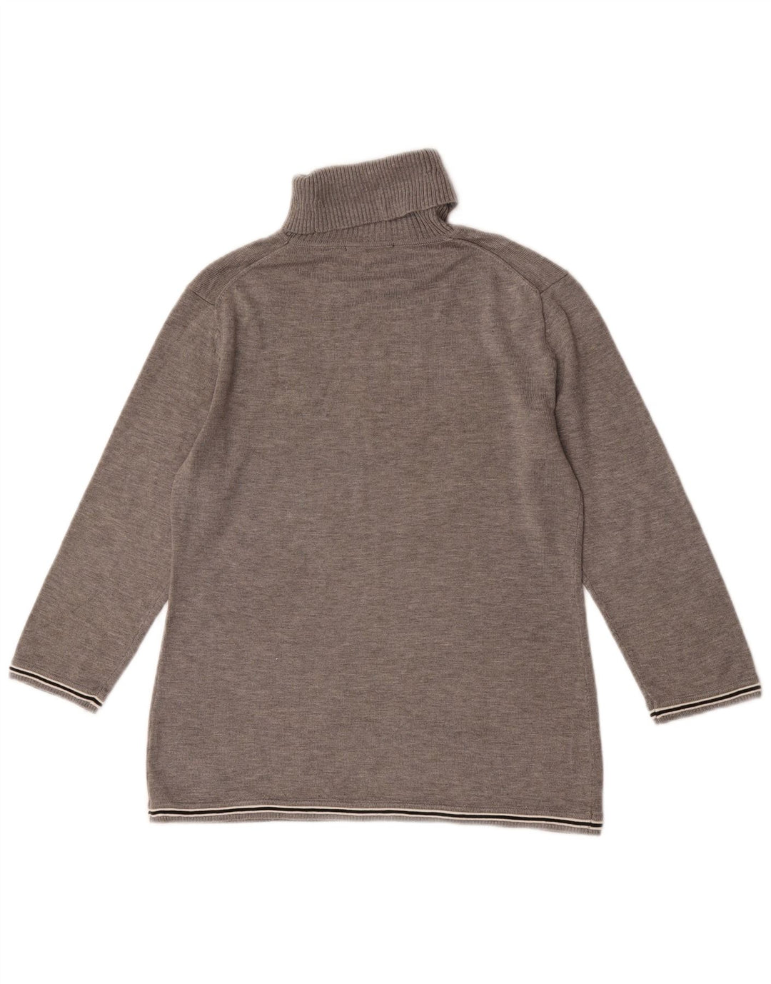 Tommy Hilfiger Dame Rullehals Sweater UK 10 Small Grey Flecked