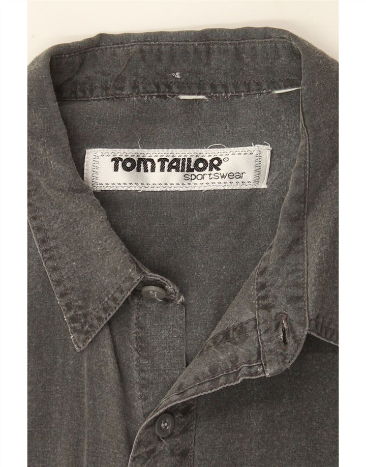 TOM TAILOR Mens Short Sleeve Shirt XL Grey Vintage Tom Tailor and Second-Hand Tom Tailor from Messina Hembry 