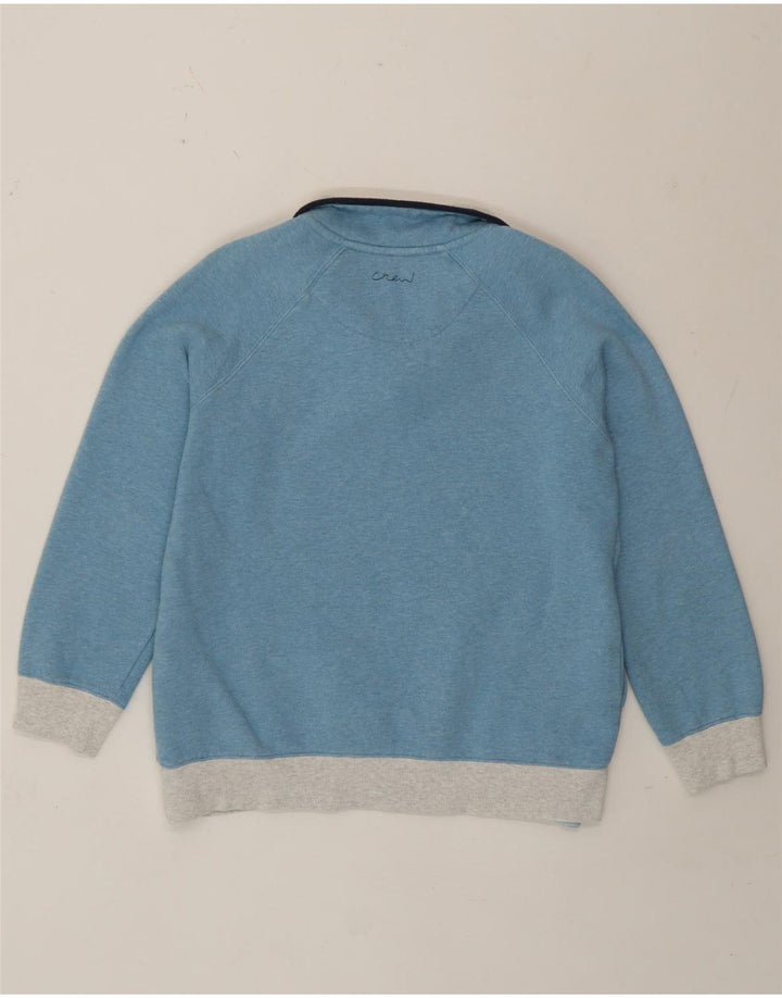 Crew Clothing Dame Sweatshirt Jumper UK 12 Medium Blue Colourblock