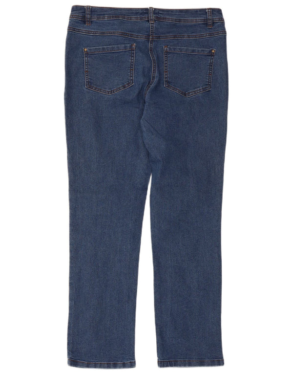 M&Co Dame Slim Jeans UK 12 Medium W34 L28 Blå Bomuld