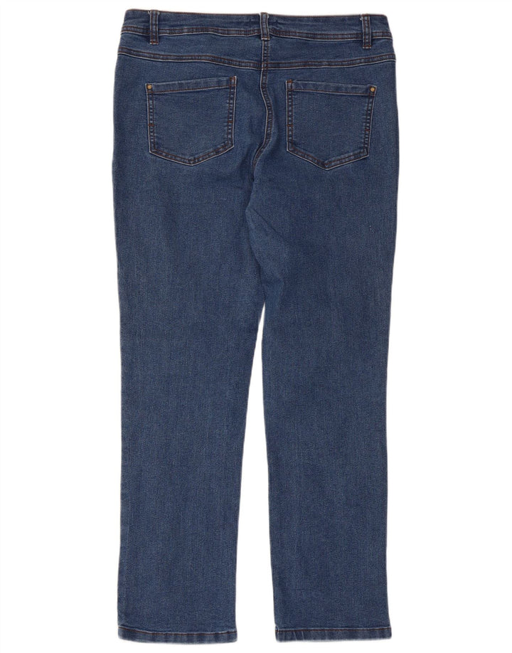 M&Co Dame Slim Jeans UK 12 Medium W34 L28 Blå Bomuld
