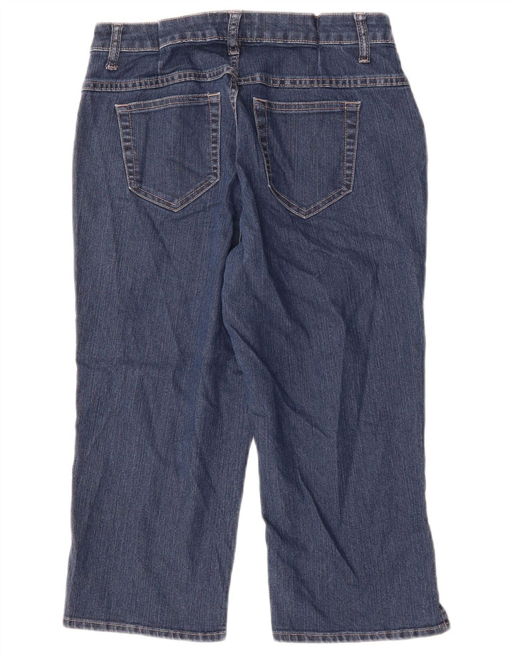 Lee Womens Riders Capri Jeans US 8 Medium W30 L18 Marineblå Bomuld