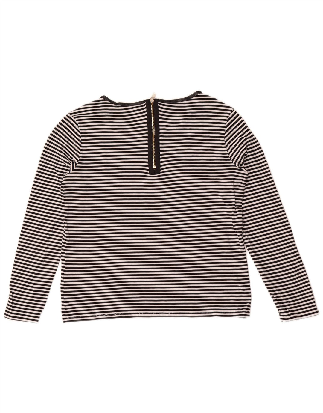 Hugo Boss Dame Top Langærmet UK 12 Medium Sort Stribet