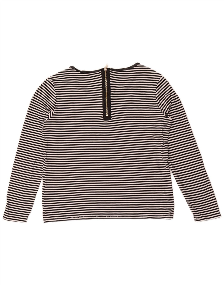 Hugo Boss Dame Top Langærmet UK 12 Medium Sort Stribet