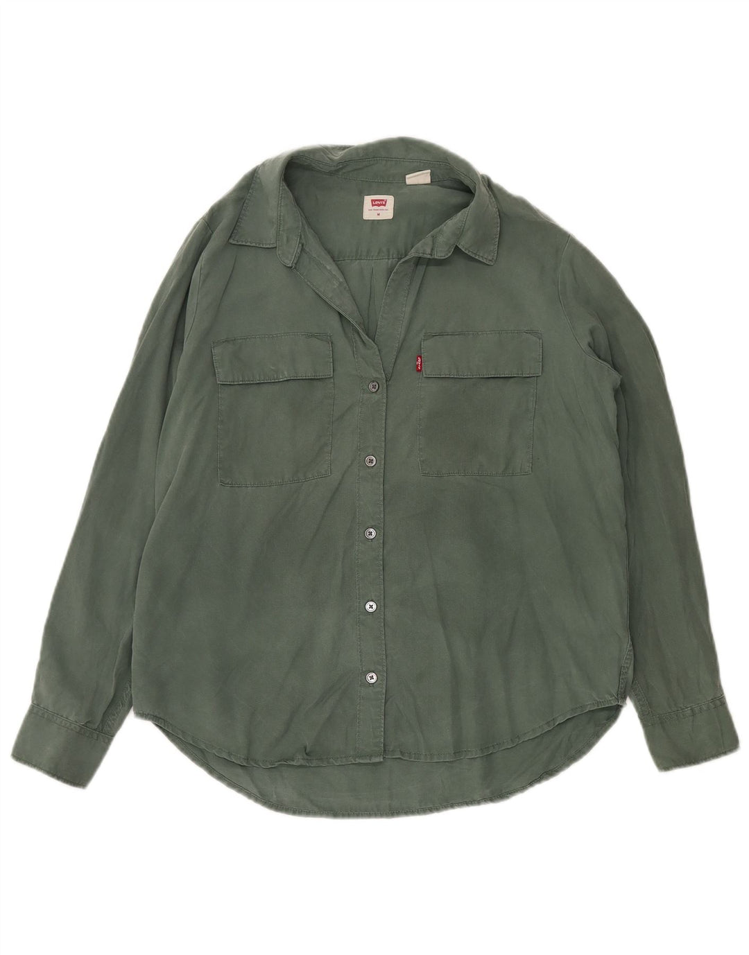 LEVI'S Dameskjorte UK 14 Medium Green Lyocell