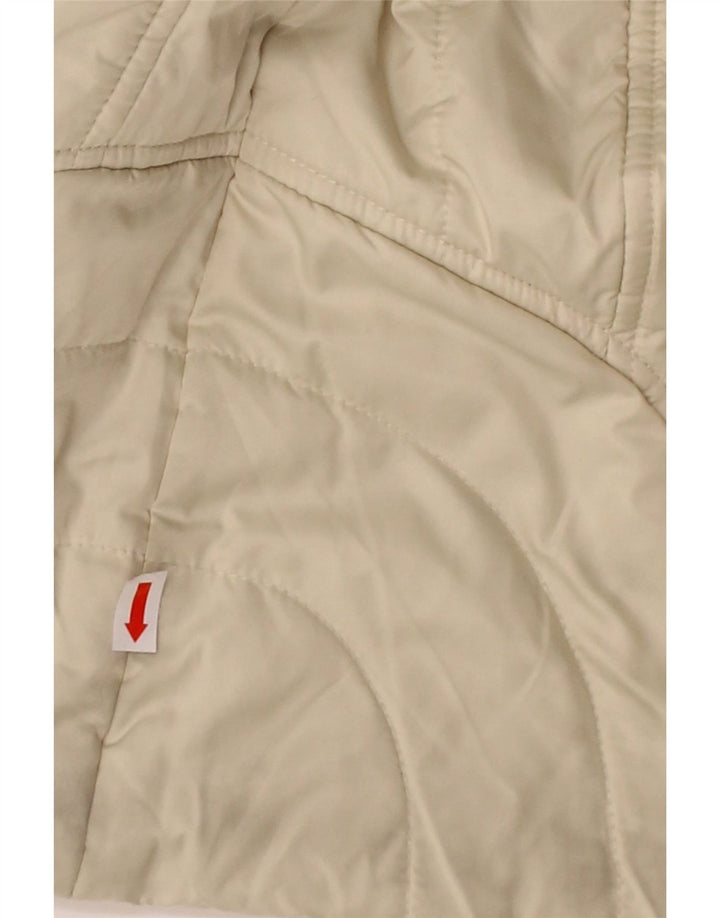 HOBBS Womens Padded Jacket UK 8 Small Off White Polyester