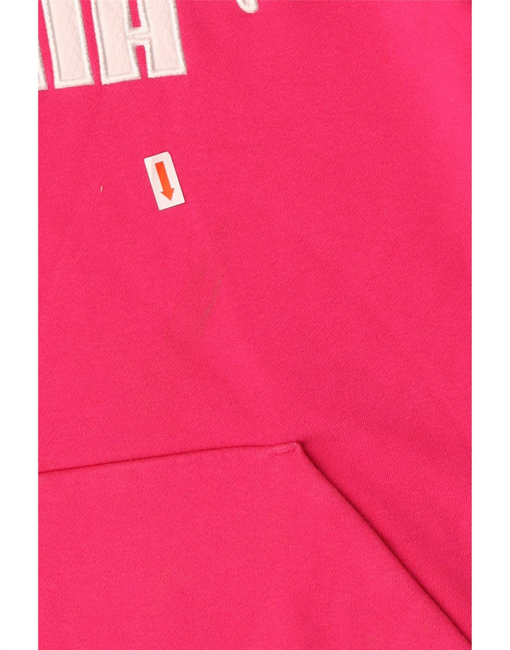 PUMA Grafisk hættetrøje til kvinder UK 10 Lille Pink Bomuld