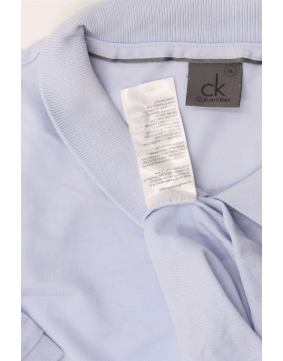 CALVIN KLEIN Mens Polo Shirt XL Blue Cotton Vintage Calvin Klein and Second-Hand Calvin Klein from Messina Hembry 