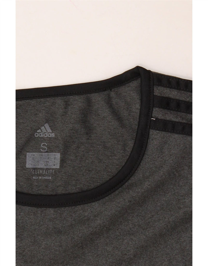 ADIDAS Mens Climalite T-Shirt Top Small Grey Colourblock Polyester Vintage Adidas and Second-Hand Adidas from Messina Hembry 