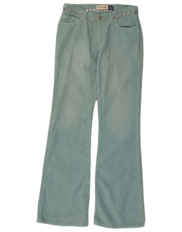 Gap Dame Lavtalje Flare Fløjlsbukser UK 10 Small W28 L31 Turkis