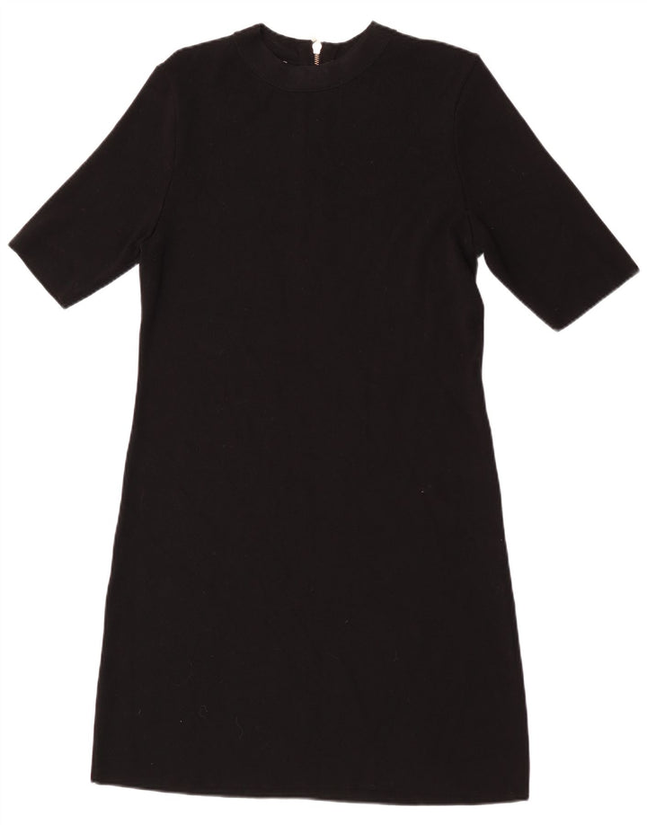 Monsoon Dame Kortærmede Jumper Kjole UK 12 Medium Sort