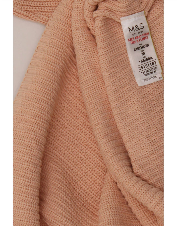 MARKS & SPENCER Womens Boat Neck Jumper Sweater UK 14 Medium Pink Vintage Marks & Spencer and Second-Hand Marks & Spencer from Messina Hembry 