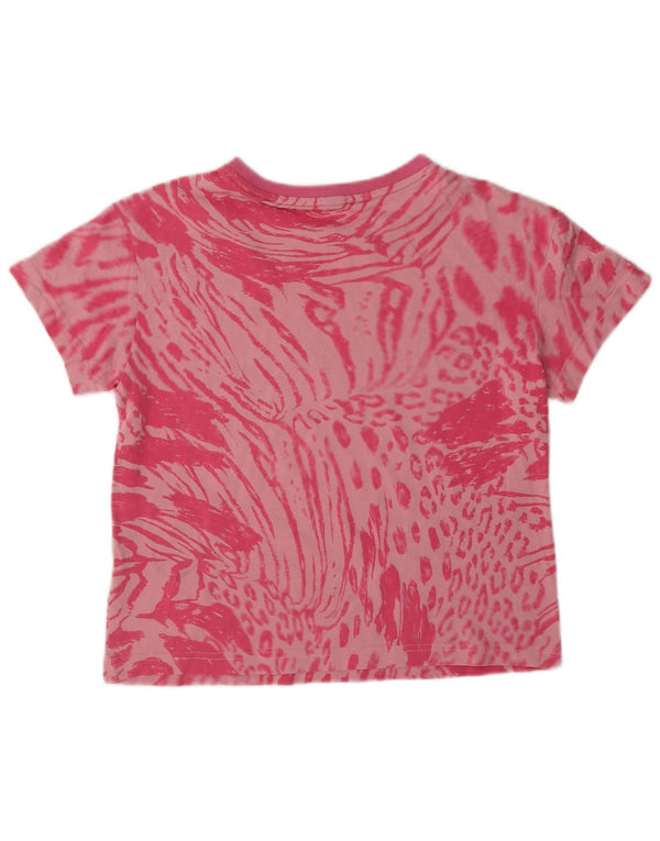 Adidas piger Crop grafisk T-shirt top 13-14 år Pink dyreprint bomuld