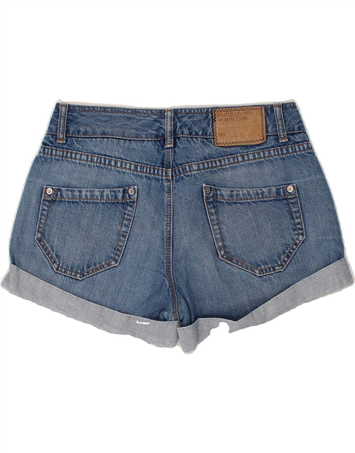 BENETTON Womens Denim Shorts IT 44 Medium W30 Blue Cotton Vintage Benetton and Second-Hand Benetton from Messina Hembry 
