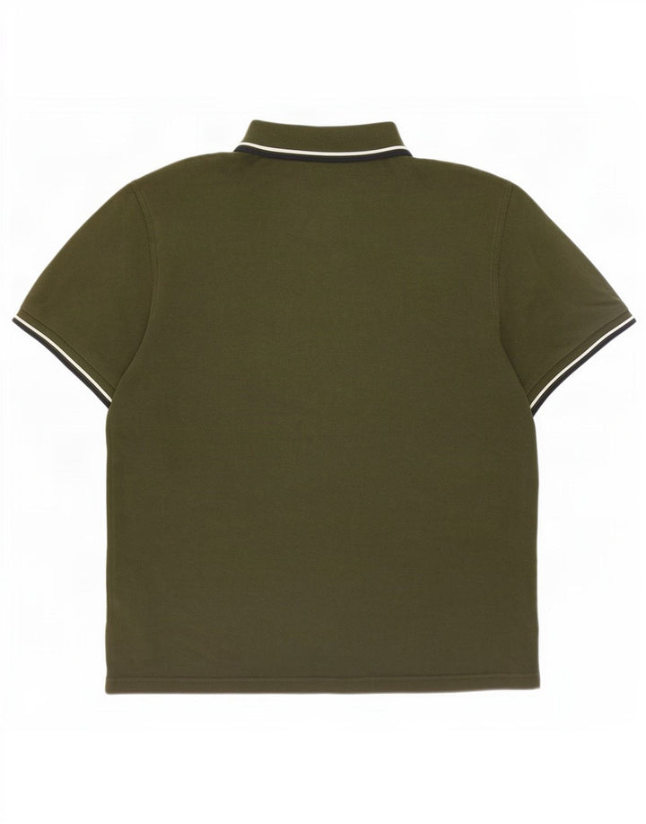 Fred Perry herre poloskjorte stor kaki stribet bomuld