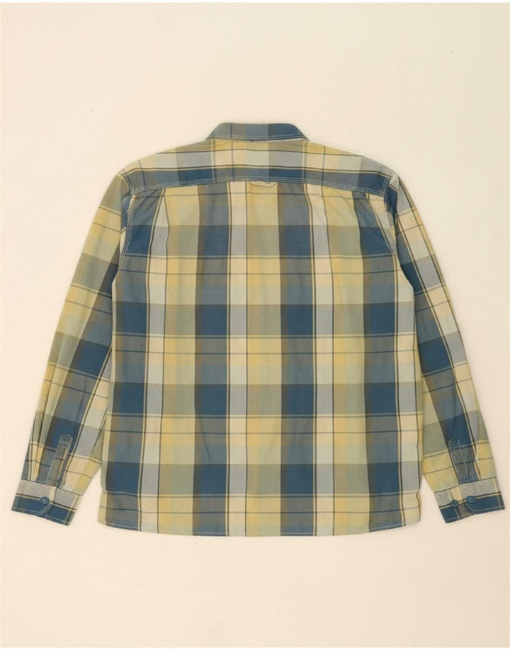 LEVI'S Mens Standard Fit Shirt Large Beige Check Cotton